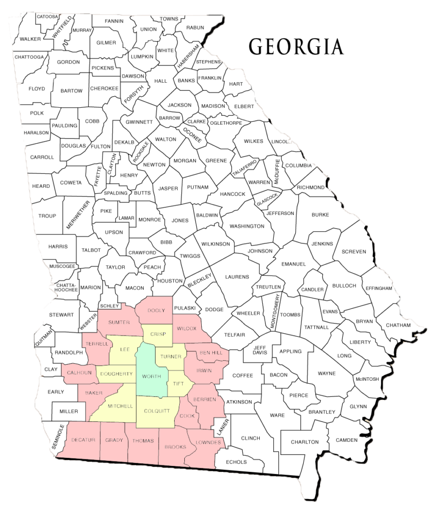 aerial services in georgia-county-map